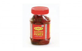 Ajnala Stuffed Red Chilli Pickle (Home Made)  Plastic Jar  500 grams
